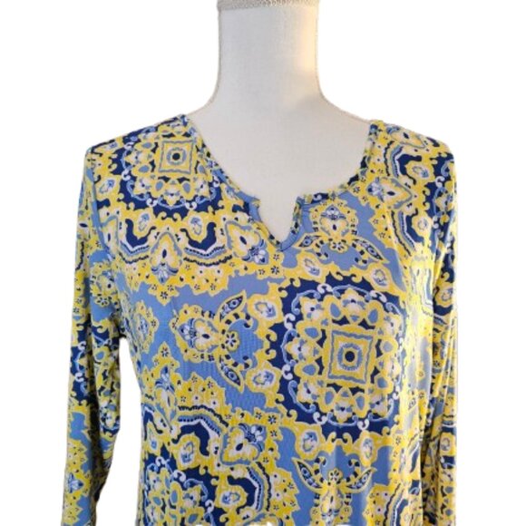 CARIBBEAN JOE & CO. WOMEN 3/4 SLEEVE DRESS - SIZE LARGE - Picture 2 of 6